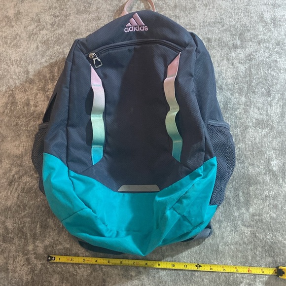 Adidas Load Spring Gray, Teal & Rainbow Backpack. {289} - Picture 5 of 11